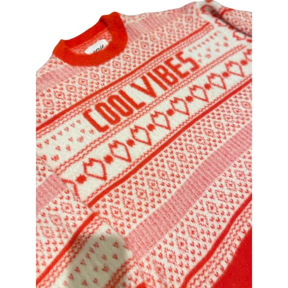 AERIE FURRY OVERSIZED SWEATER COOL VIBES KNITTED SZ M ORANGE BURST COZY WARMTH - Picture 9 of 15